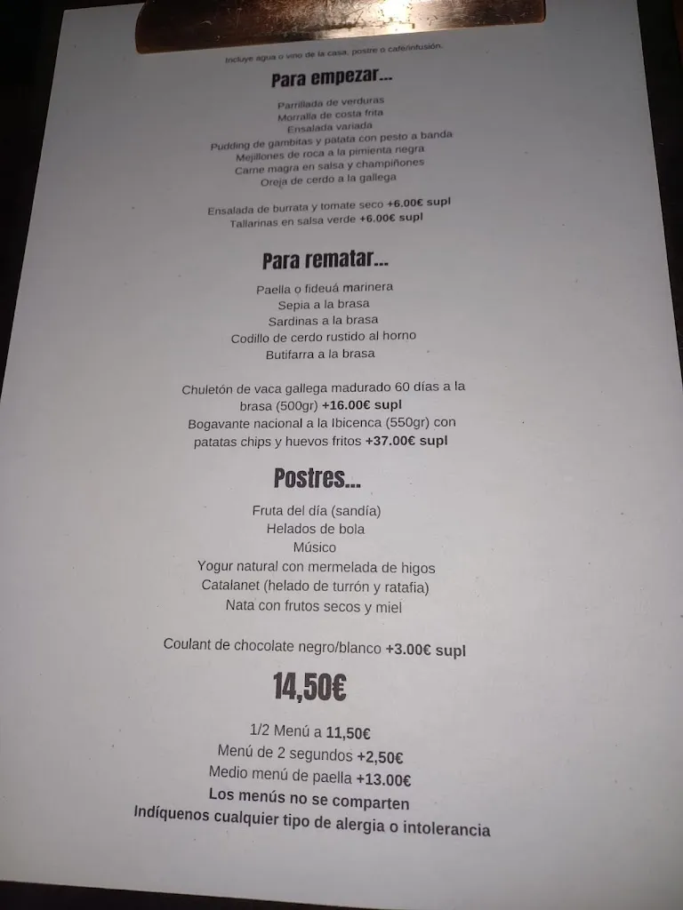 Menu_Bar Restaurant Avenida_Premià de Dalt_image_1