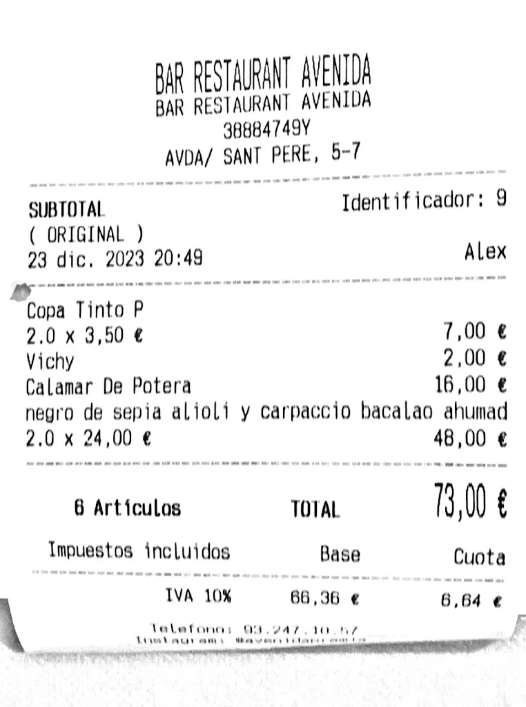 Laurent F_Bar Restaurant Avenida_Premià de Dalt_review