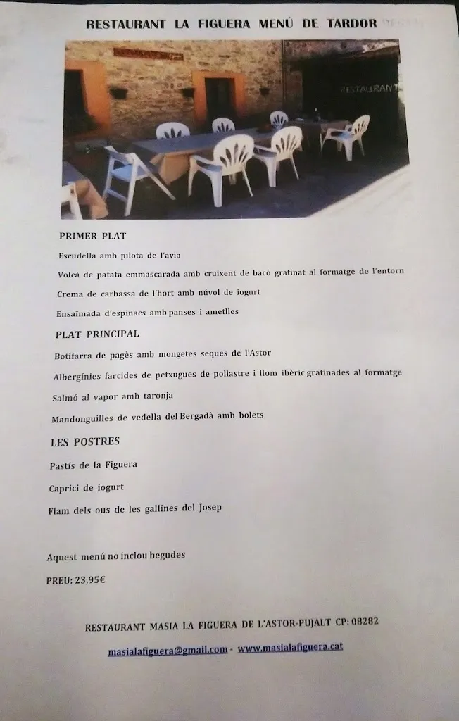 Menu_Restaurant Masia la Figuera de l'ASTOR -PUJALT, Barcelona_Pujalt_image_1