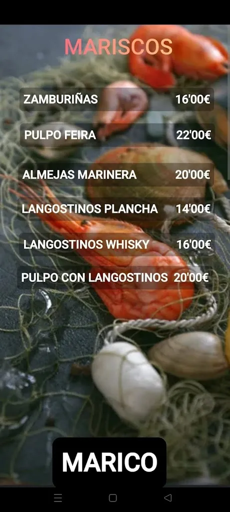 Menu_Bar Restaurante Marico_Noia_immagine_2