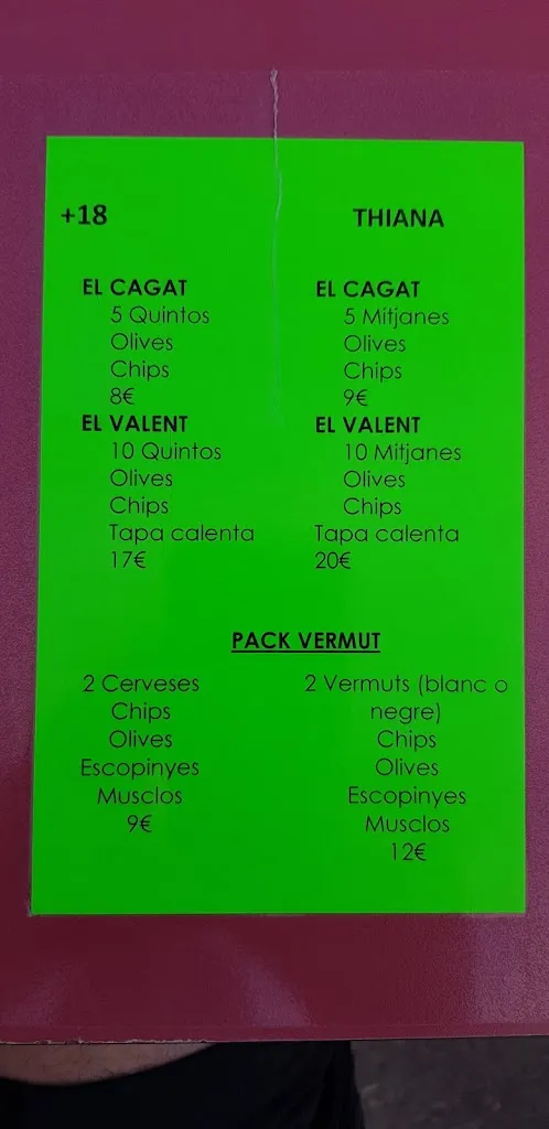 Menu_Bar - Restaurant THIANA_Roda de Ter_image_4