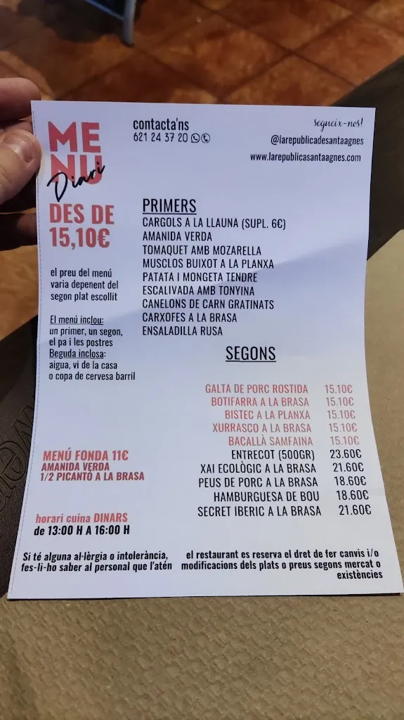 Menu_La República_Roca del Vallès La_image_3