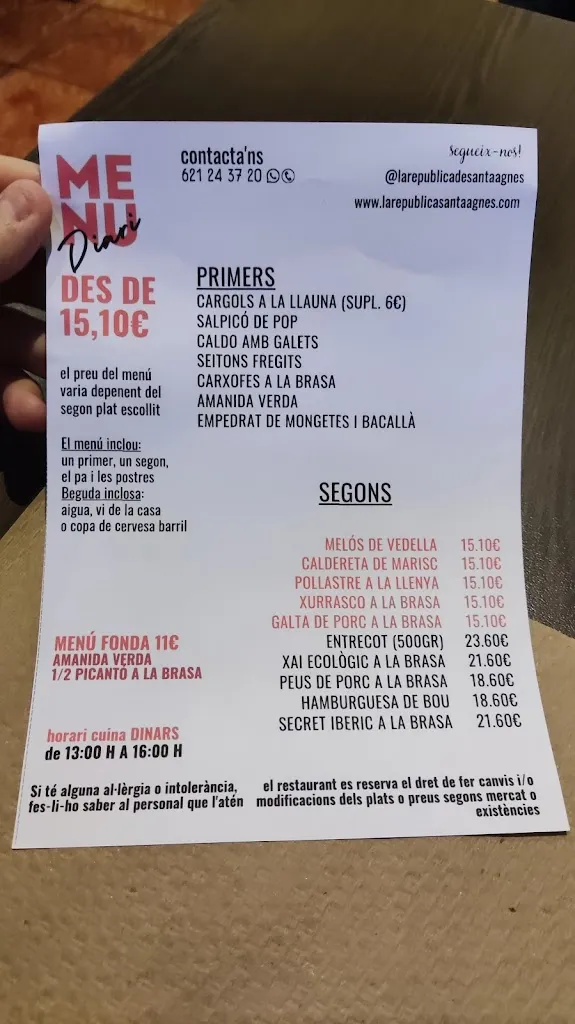 Menu_La República_Roca del Vallès La_image_4