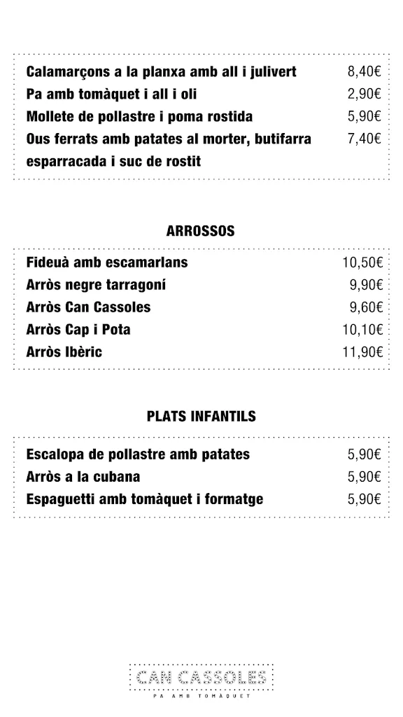 Menu_Pa amb tomàquet_Roca del Vallès La_image_1