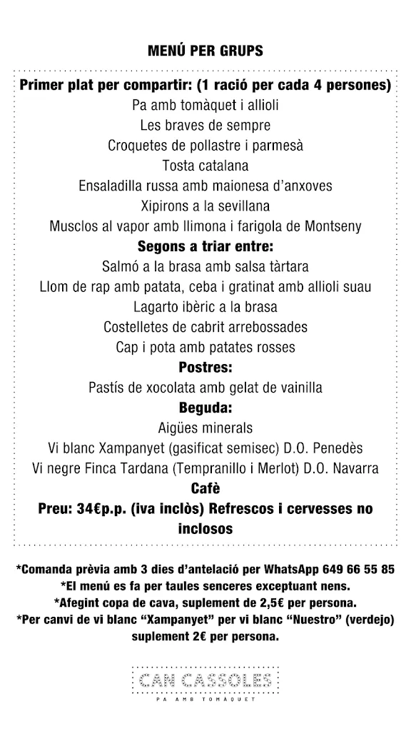 Menu_Pa amb tomàquet_Roca del Vallès La_image_4