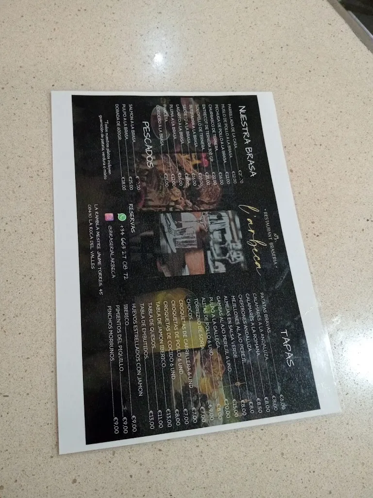 Menu_BRASERIA L'ARBECA LA ROCA_Roca del Vallès La_image_3