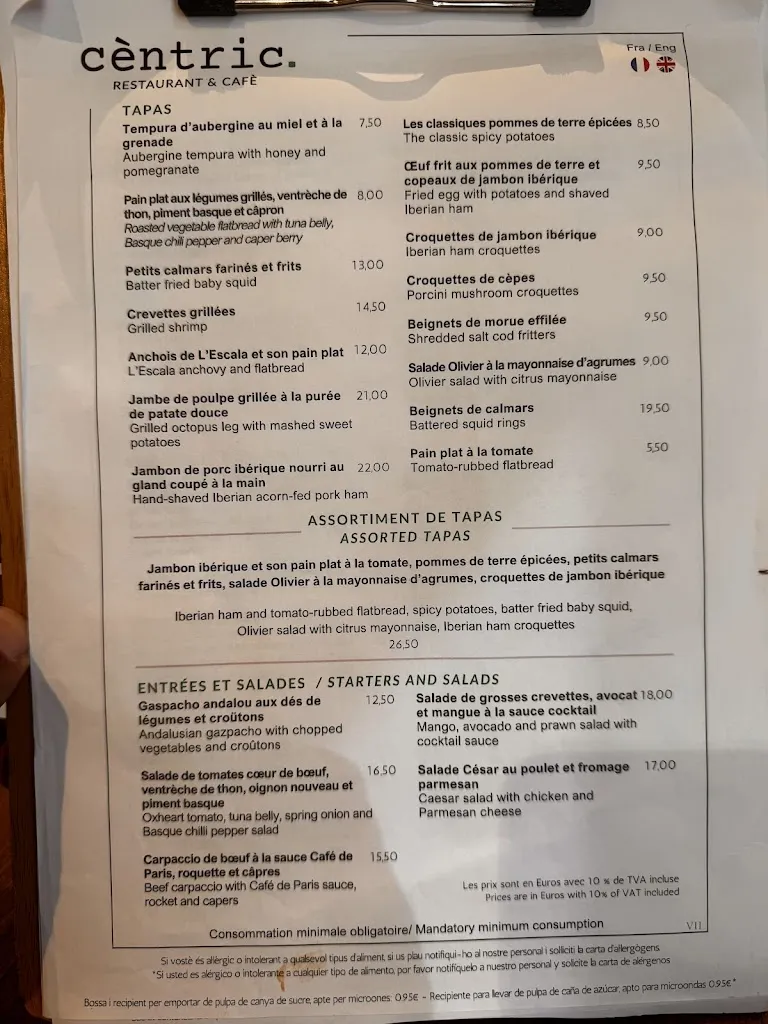 Menu_Cèntric Restaurant & Cafè_Roca del Vallès La_image_1