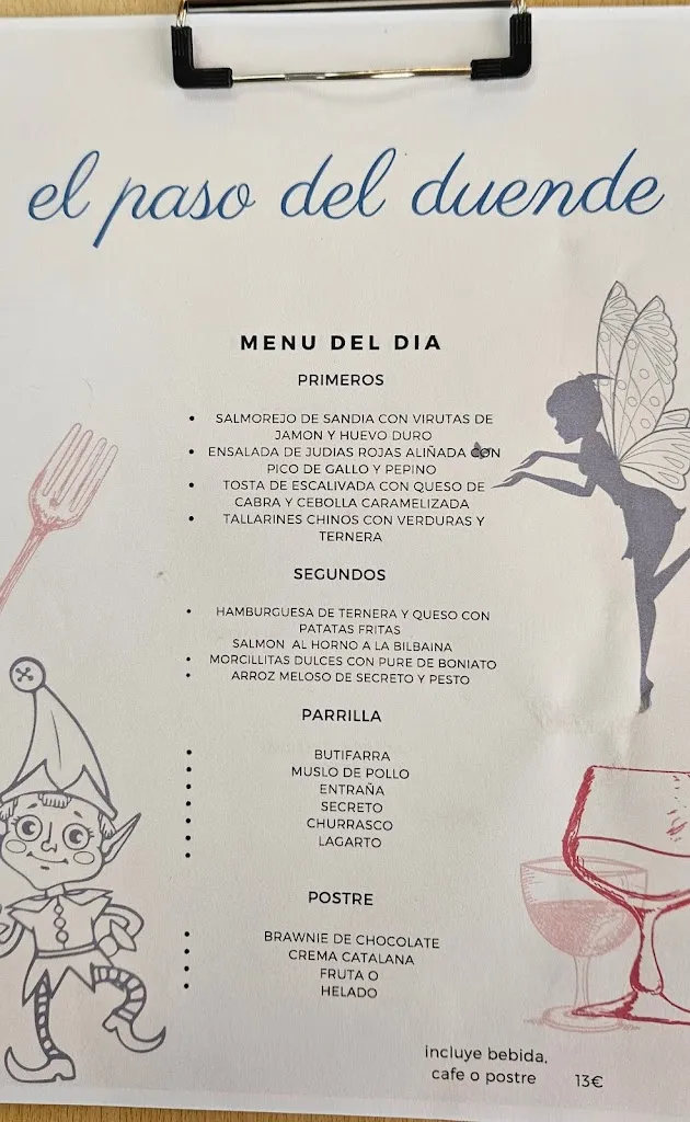 Menu_Bar restaurante El paso del duende_Palau-solità i Plegamans_immagine_2