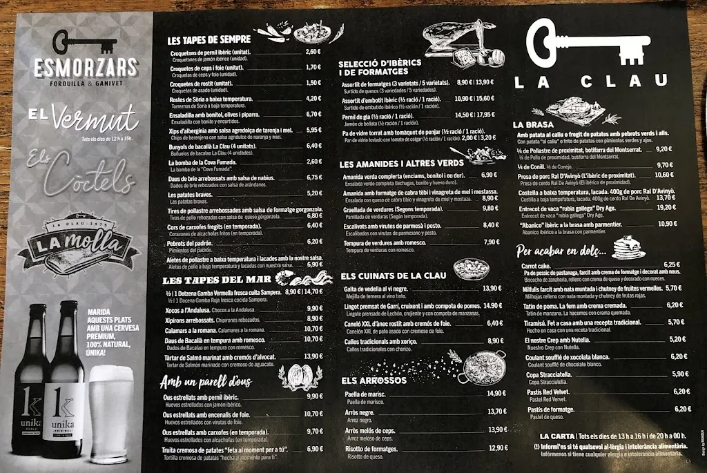 Menu_Bar Restaurant La Clau_Palau-solità i Plegamans_image_1