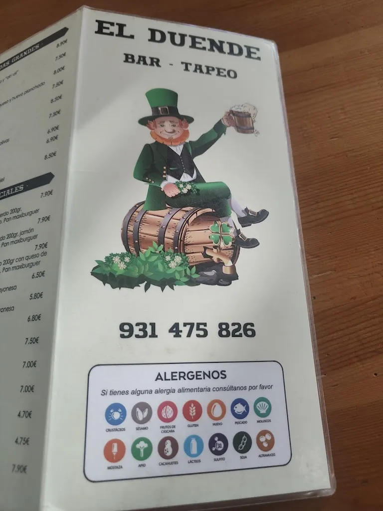 Menu_Bar El Duende_Palau-solità i Plegamans_image_2