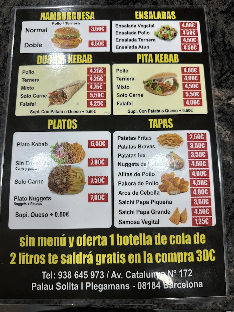 Menu_Palau Dõner Kebab_Palau-solità i Plegamans_image_3