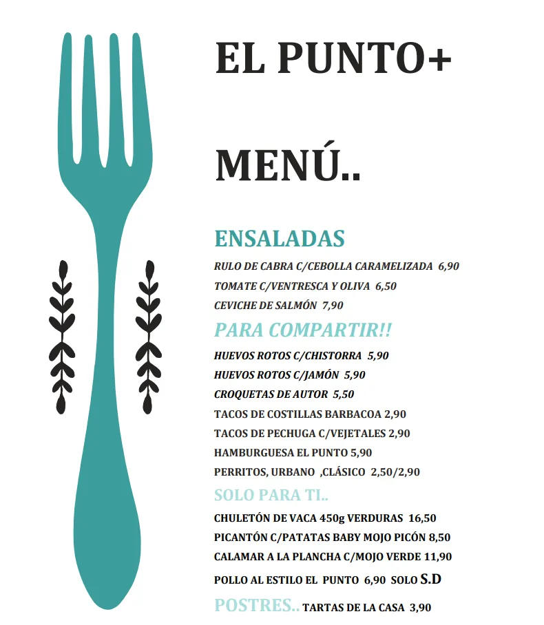 Menu_Bar El Punto & +_Rubió_image_1