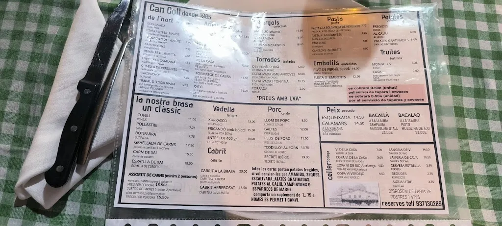 Menu_Can Coll_Polinyà_image_1