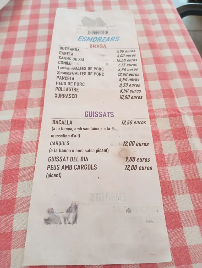 Menu_La Paradeta de Can Coll_Polinyà_image_1