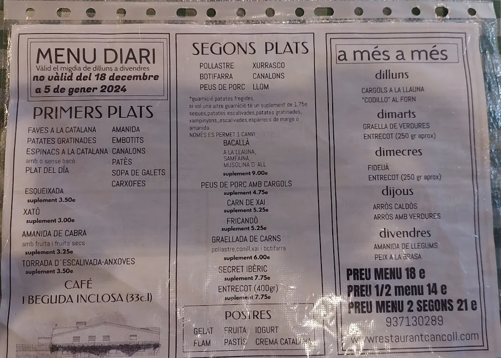 Menu_La Paradeta de Can Coll_Polinyà_image_3