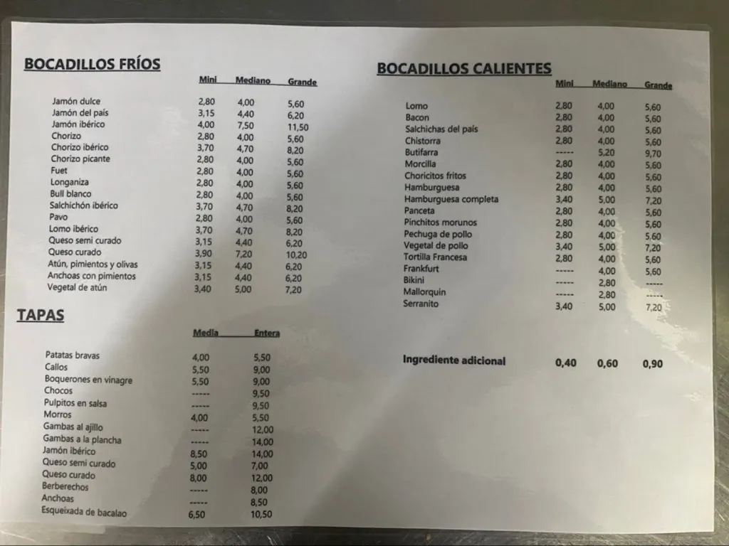 Menu_BAR RESTAURANT EL ANFORA_Polinyà_image_1