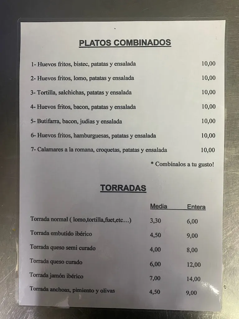 Menu_BAR RESTAURANT EL ANFORA_Polinyà_image_2