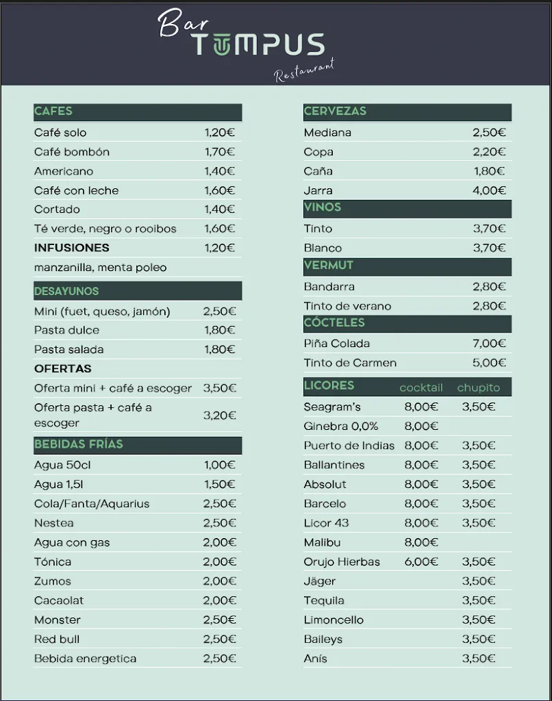 Menu_Bar TEMPUS_Polinyà_immagine_1