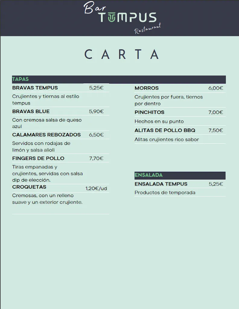 Menu_Bar TEMPUS_Polinyà_immagine_4