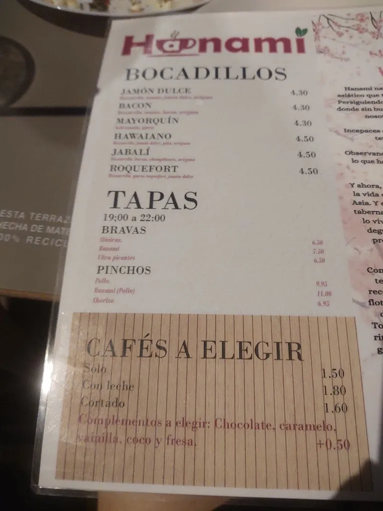 Menu_HANAMI Coffee and tea_Polinyà_image_2