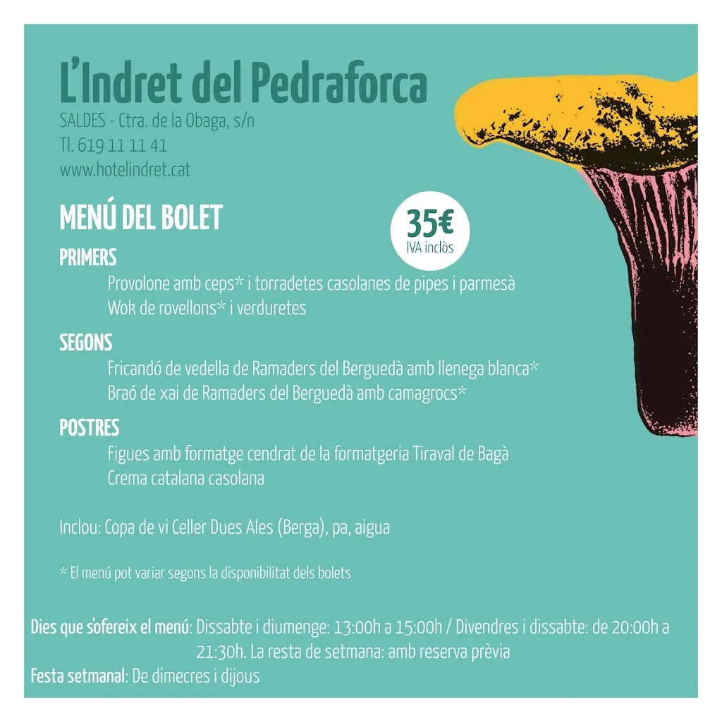 Menu_Restaurant L'indret_Saldes_image_1