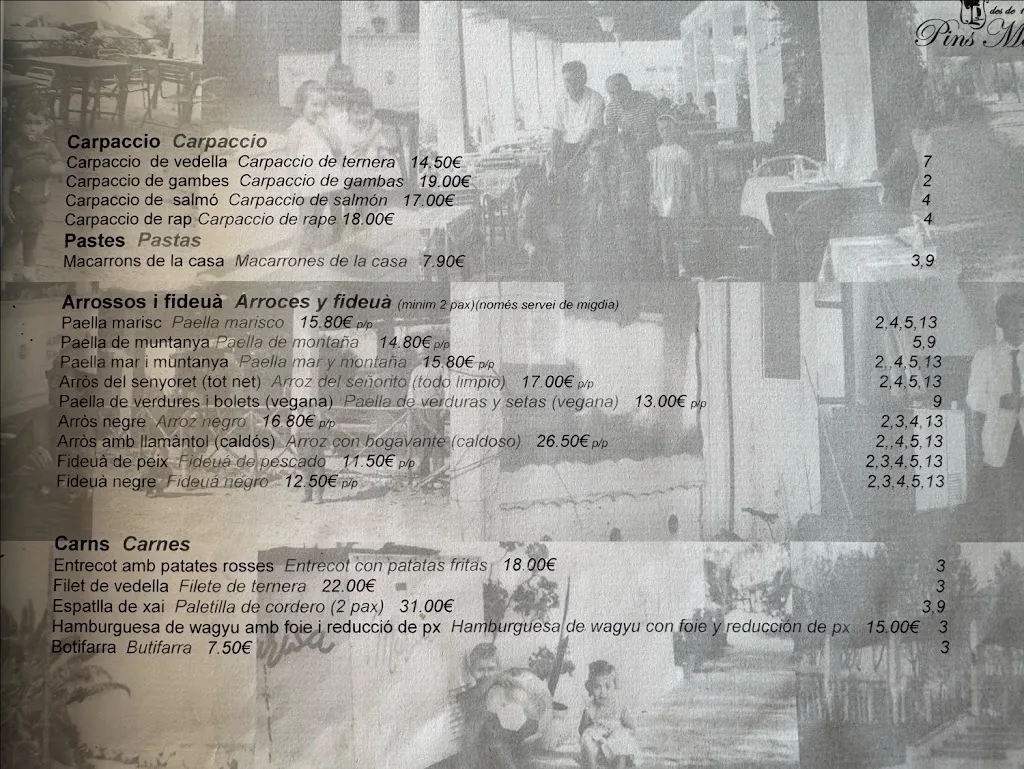 Menu_Seaside seafood restaurant_Sant Andreu de Llavaneres_immagine_2