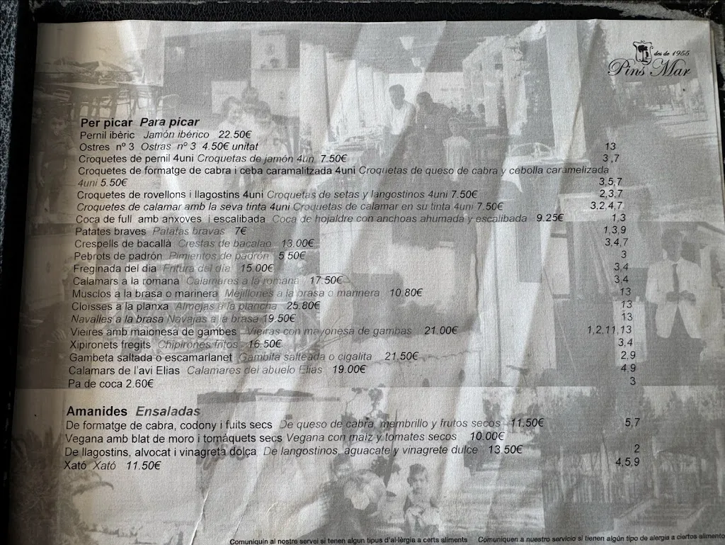 Menu_Seaside seafood restaurant_Sant Andreu de Llavaneres_immagine_4