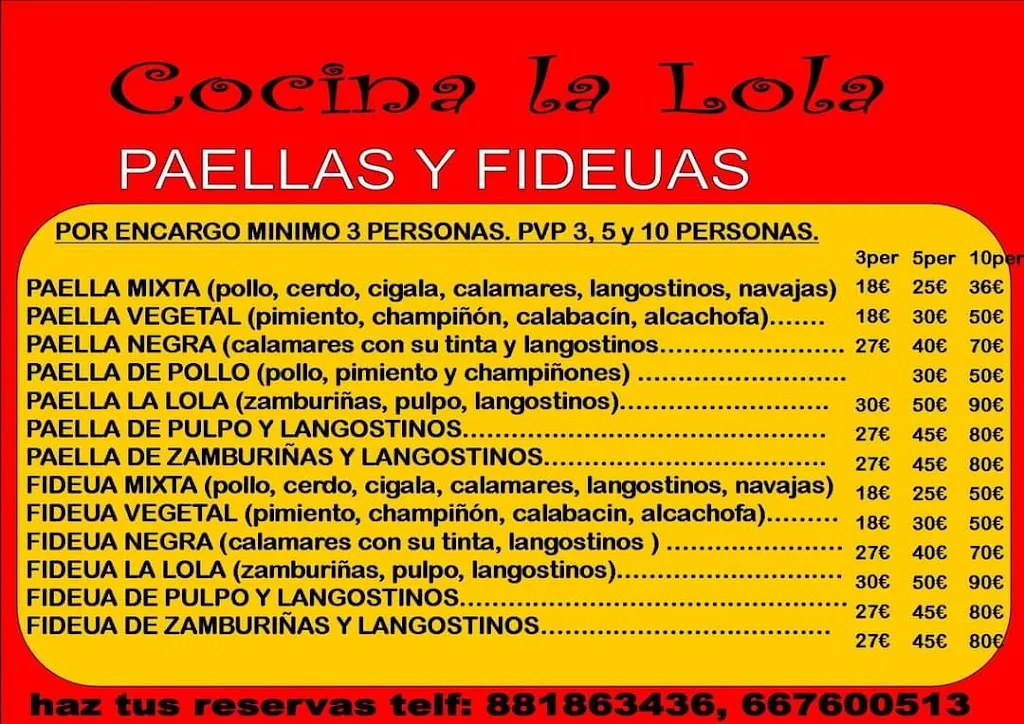 Menu_Cocina La Lola. Comida para llevar._Noia_image_2