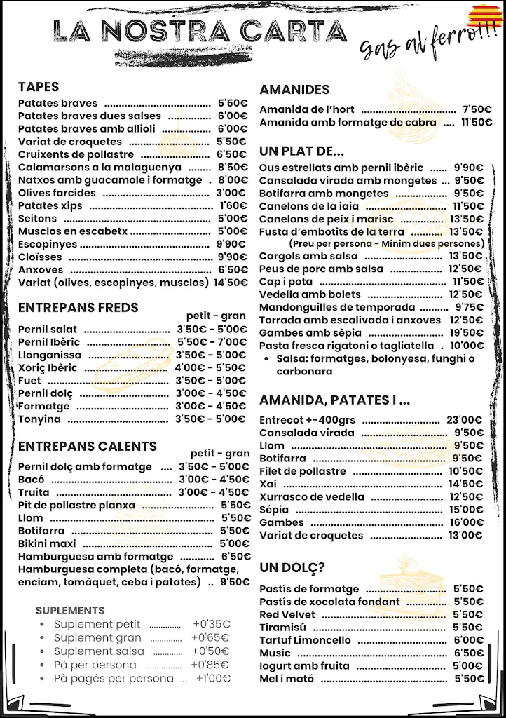 Menu_Can Geu - Bar Taverna Restaurant_Sant Bartomeu del Grau_image_1