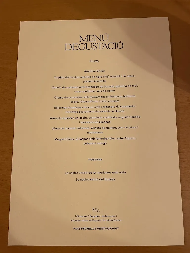 Menu_Mas Monells Restaurant_Sant Bartomeu del Grau_image_4