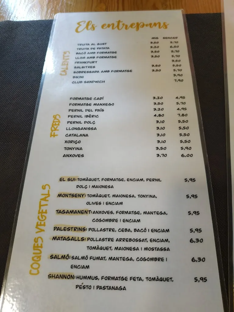 Menu_Bar-Pizzeria El Sui_Sant Antoni de Vilamajor_image_1
