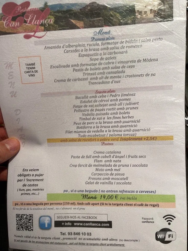 Menu_Restaurant Can Llança_Sant Antoni de Vilamajor_image_4