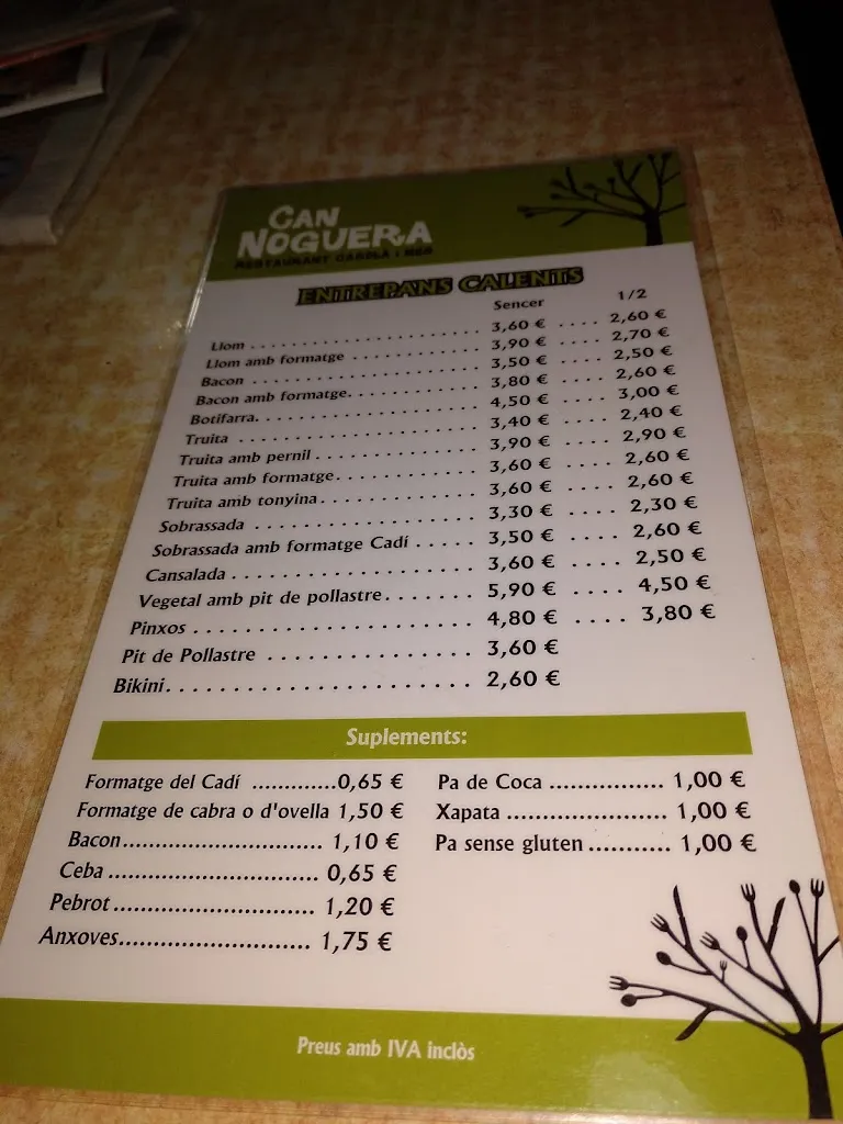 Menu_Restaurant Can Noguera_Sant Antoni de Vilamajor_image_4
