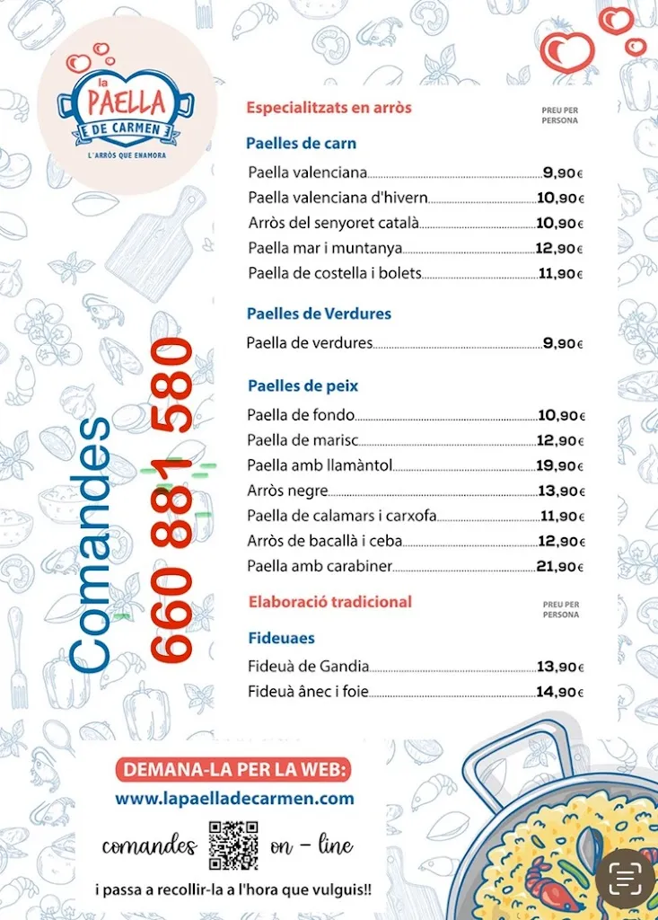Menu_La Paella de Carmen_Sant Antoni de Vilamajor_image_1