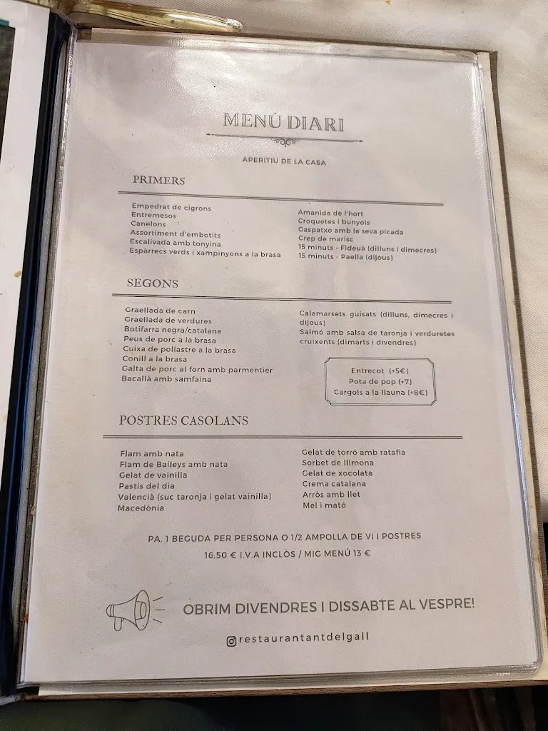 Menu_Restaurant Del Gall_Rubí_image_1