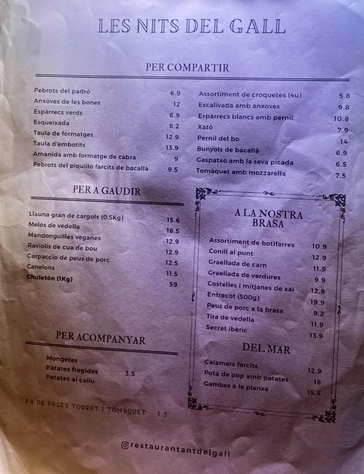 Menu_Restaurant Del Gall_Rubí_image_2