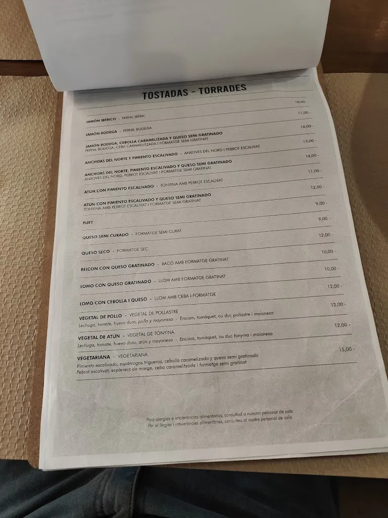 Menu_Bar Restaurant Gómez_Rubí_image_4