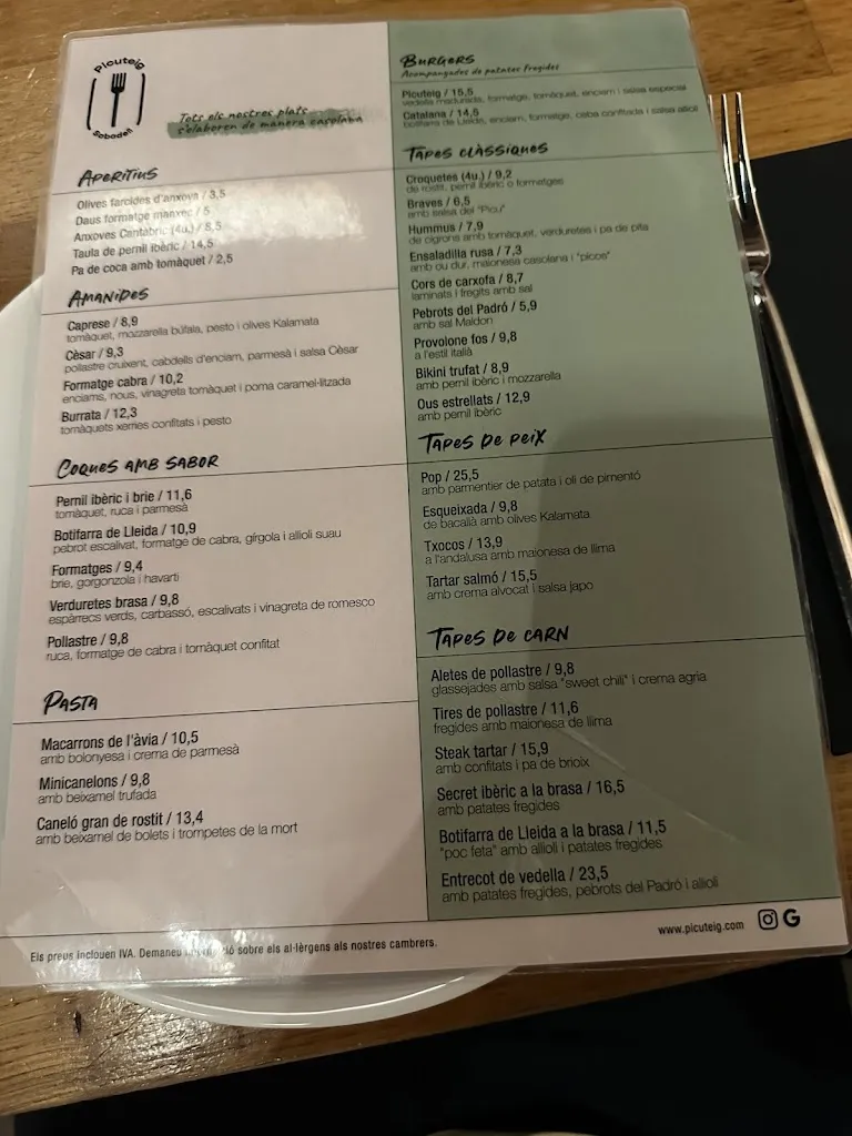 Menu_Restaurant Picuteig_Sabadell_image_1