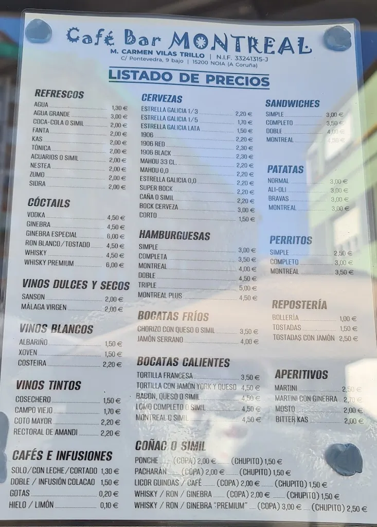 Menu_Café bar Montreal hamburguesería bocateria_Noia_immagine_1