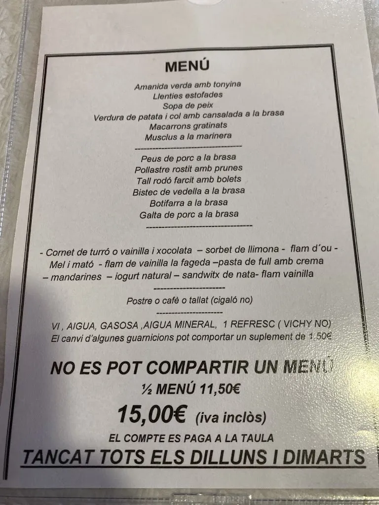 Menu_Restaurant La Vinya_Sant Cebrià de Vallalta_image_1