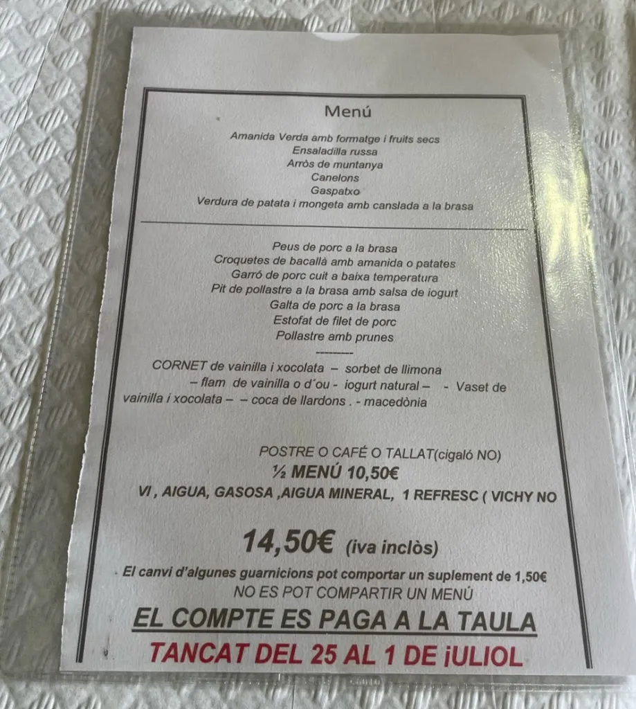 Menu_Restaurant La Vinya_Sant Cebrià de Vallalta_image_2