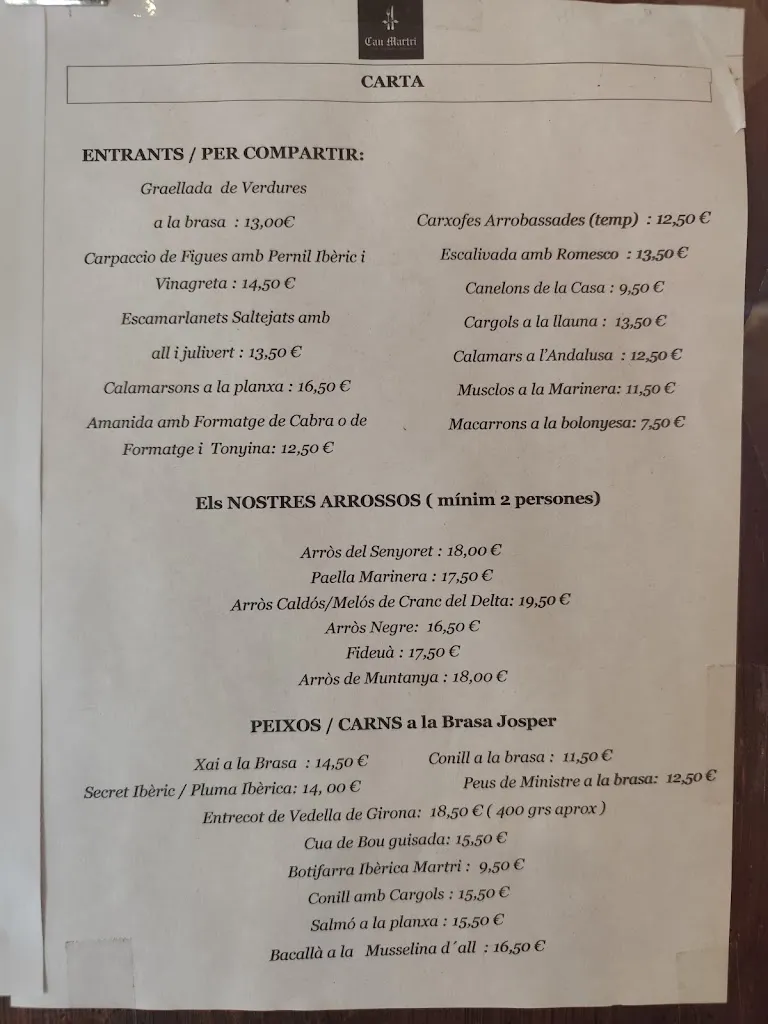 Menu_Bar-Restaurant Can Martri_Sant Cebrià de Vallalta_image_2