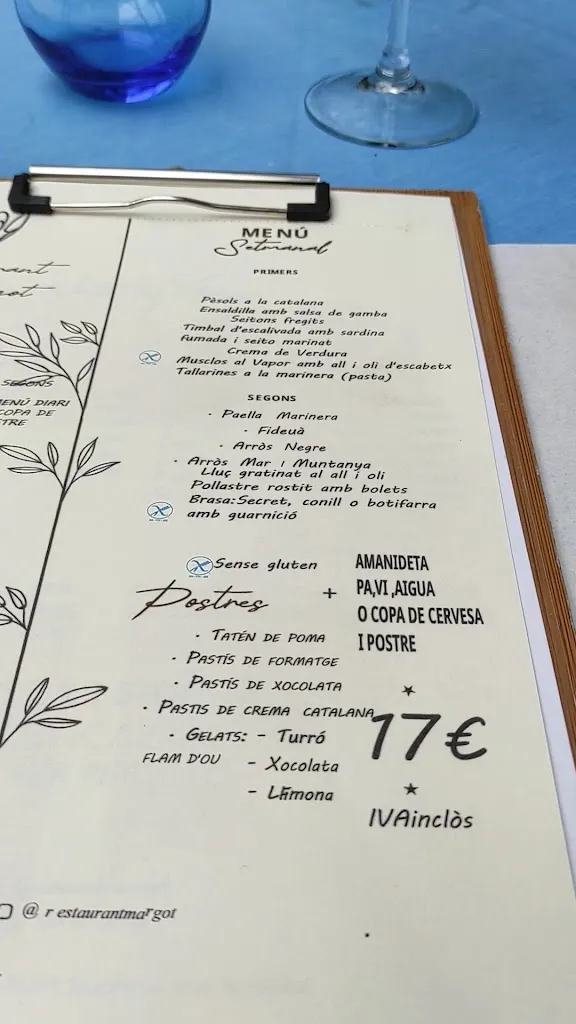 Menu_Restaurant Margot_Sant Cebrià de Vallalta_immagine_3