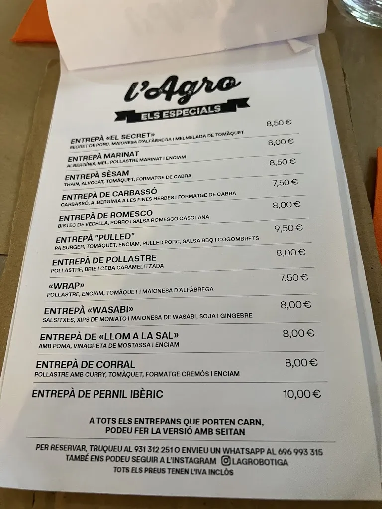 Menu_L'Agrobotiga_Sant Cugat Sesgarrigues_image_1