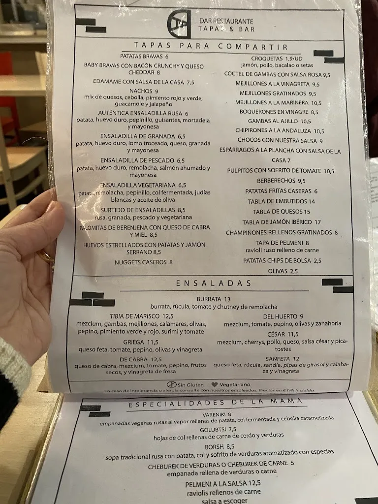 Menü_Dar Restaurant_Sant Esteve de Palautordera_Bild_2