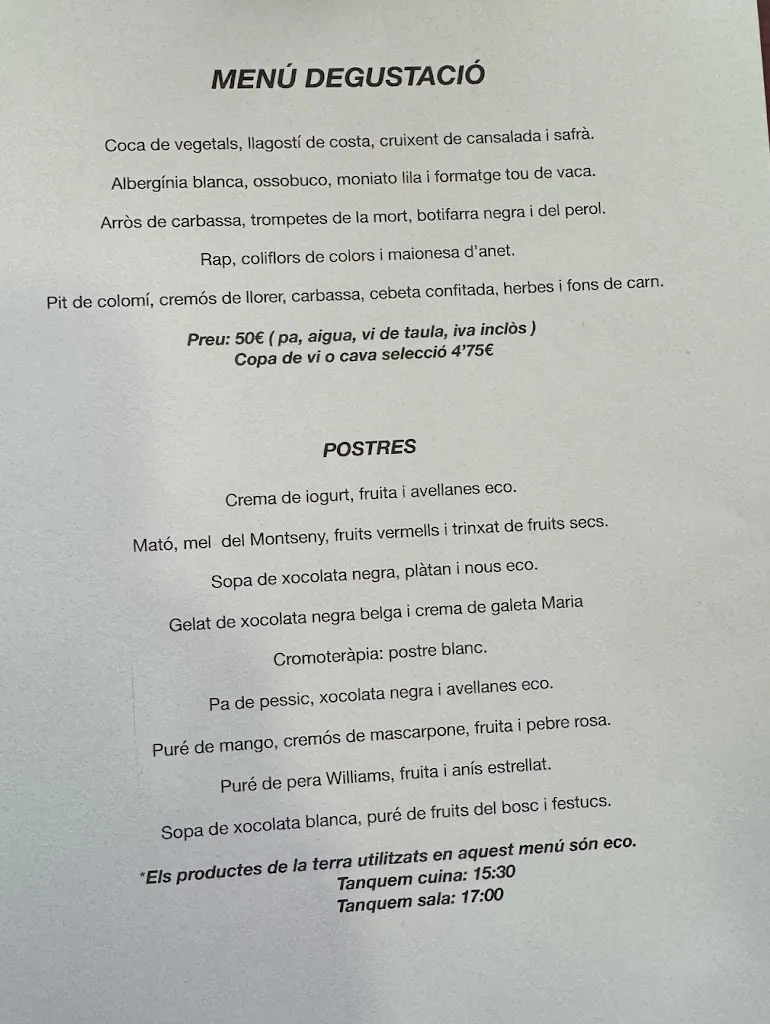 Menu_El Cruce Restaurant_Sant Celoni_image_1