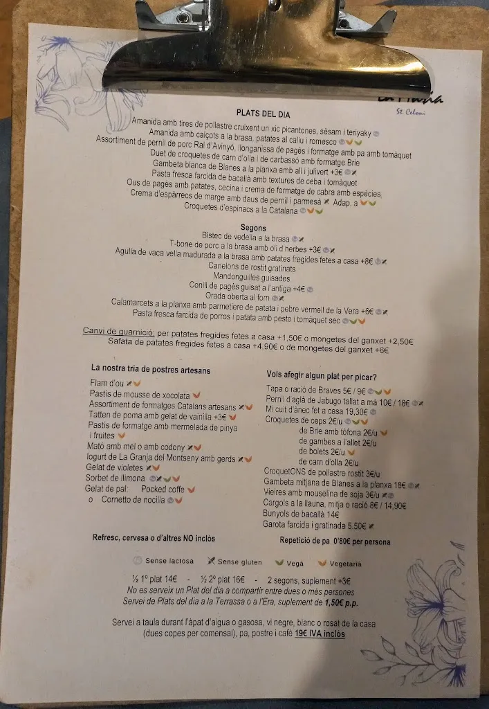 Menu_Restaurant La Masia Sant Celoni_Sant Celoni_image_2