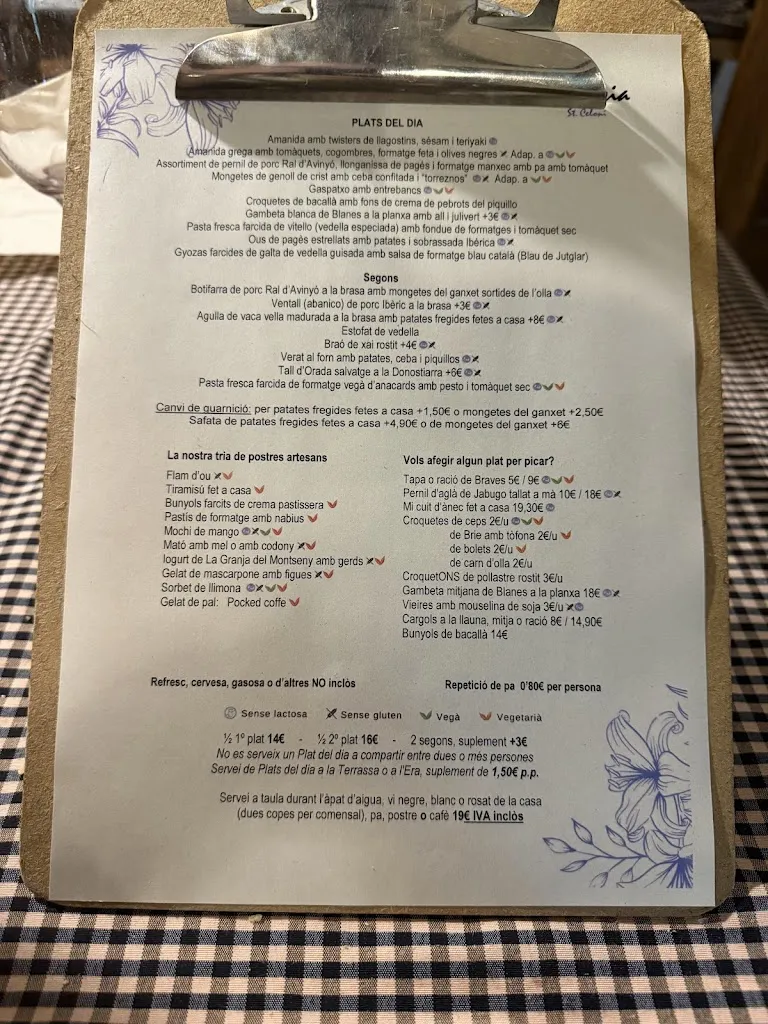 Menu_Restaurant La Masia Sant Celoni_Sant Celoni_image_3