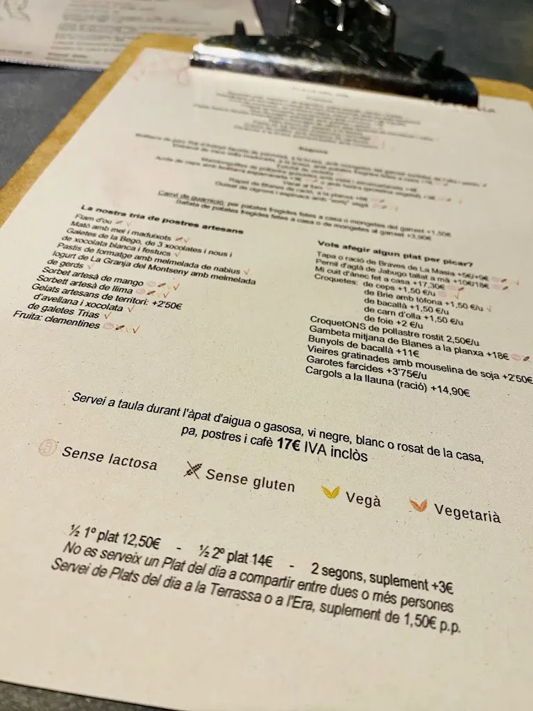 Menu_Restaurant La Masia Sant Celoni_Sant Celoni_image_4