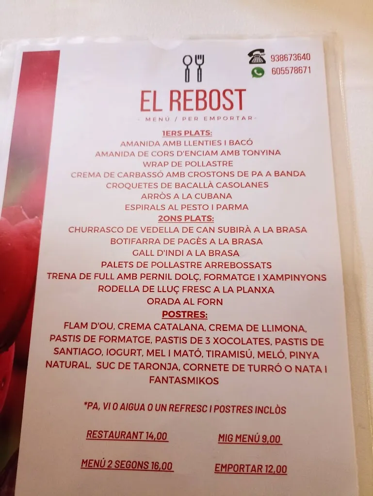 Menu_Restaurant El Rebost_Sant Celoni_image_2